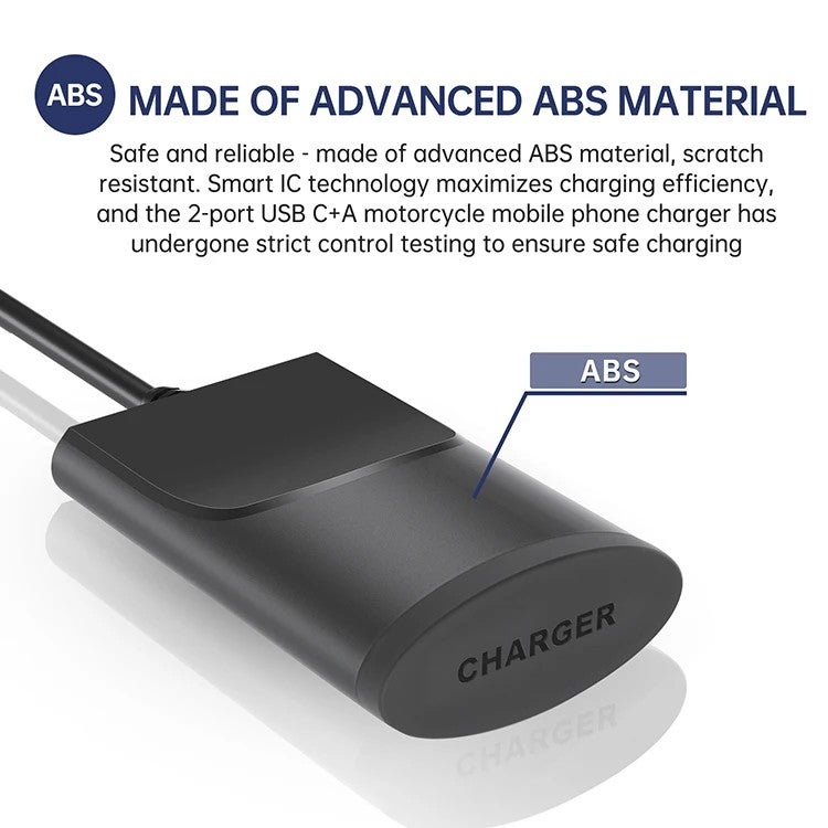 Bluejw Fast Dual QC3.0 Motorcycle USB Charger Adapter with Intelligent Power-Off, Automobile Compatible - Image 5